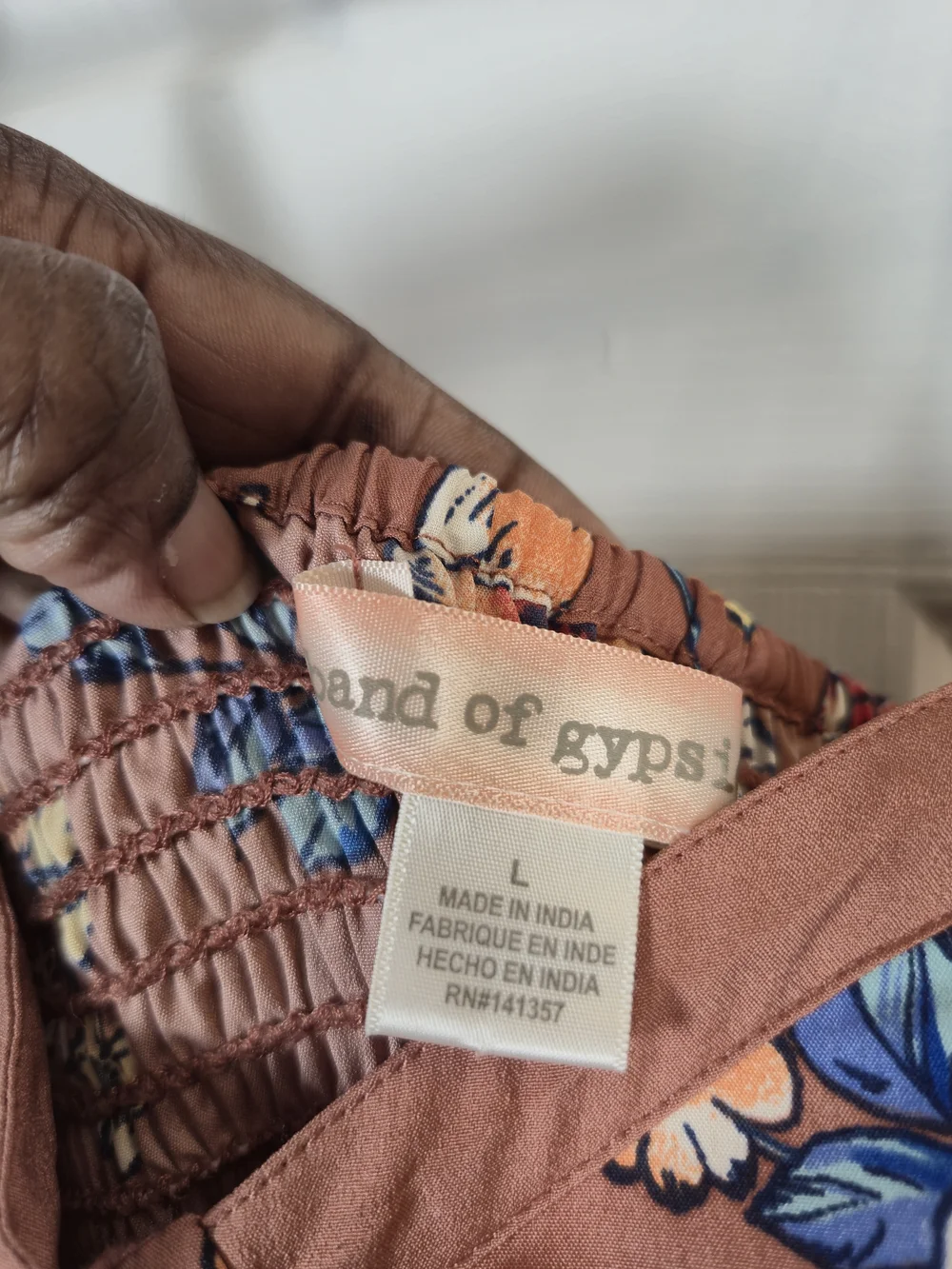 ​Band of Gypsies Floral Sweetheart Wide Leg Jumper Size Large - Picture 5 of 6